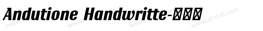 Andutione Handwritte字体转换